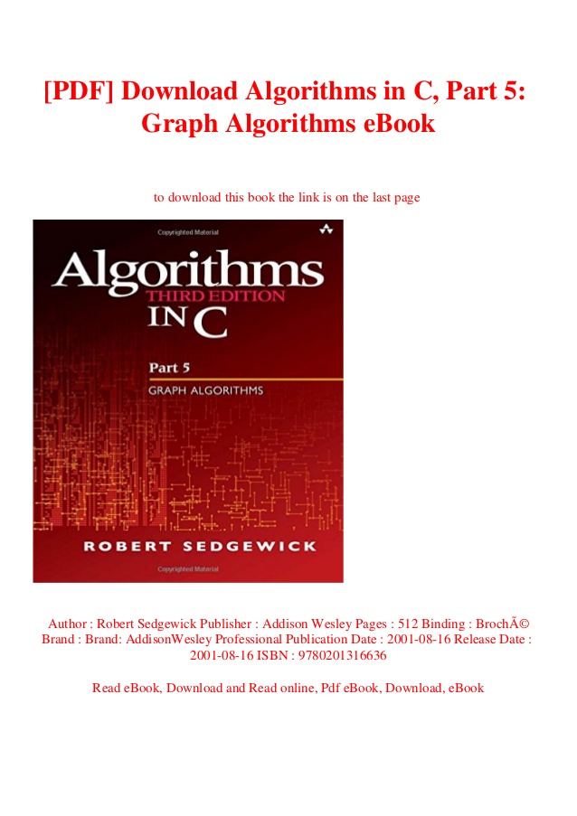Algorithm in c sedgwick pdf file